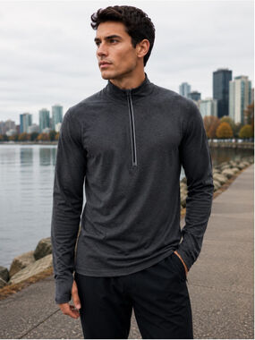 Lululemon Surge Warm Half Zip Men’s S Run Club Athleisure Techwear Graphite Gray